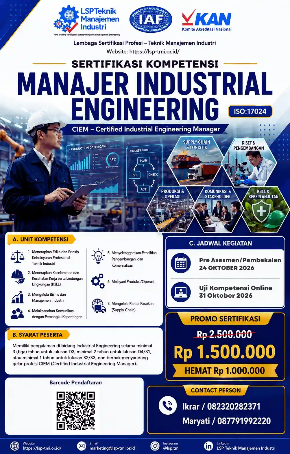 Manajer Industrial Engineering